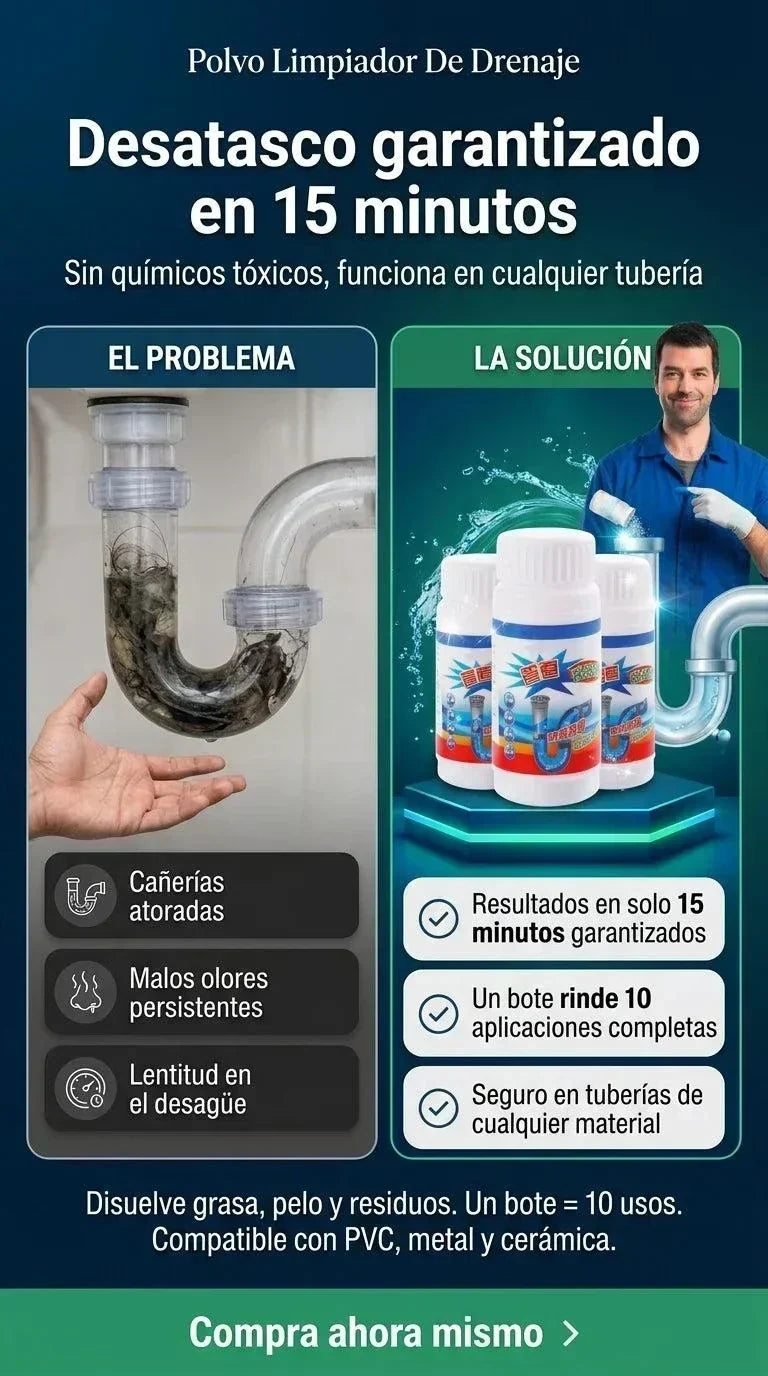  Limpiador De Drenaje x3 para tuberías del hogar