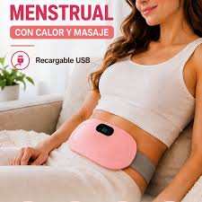 Cinturón eléctrico para cólicos con calentamiento inalámbrico y masaje ajustable para aliviar molestias menstruales