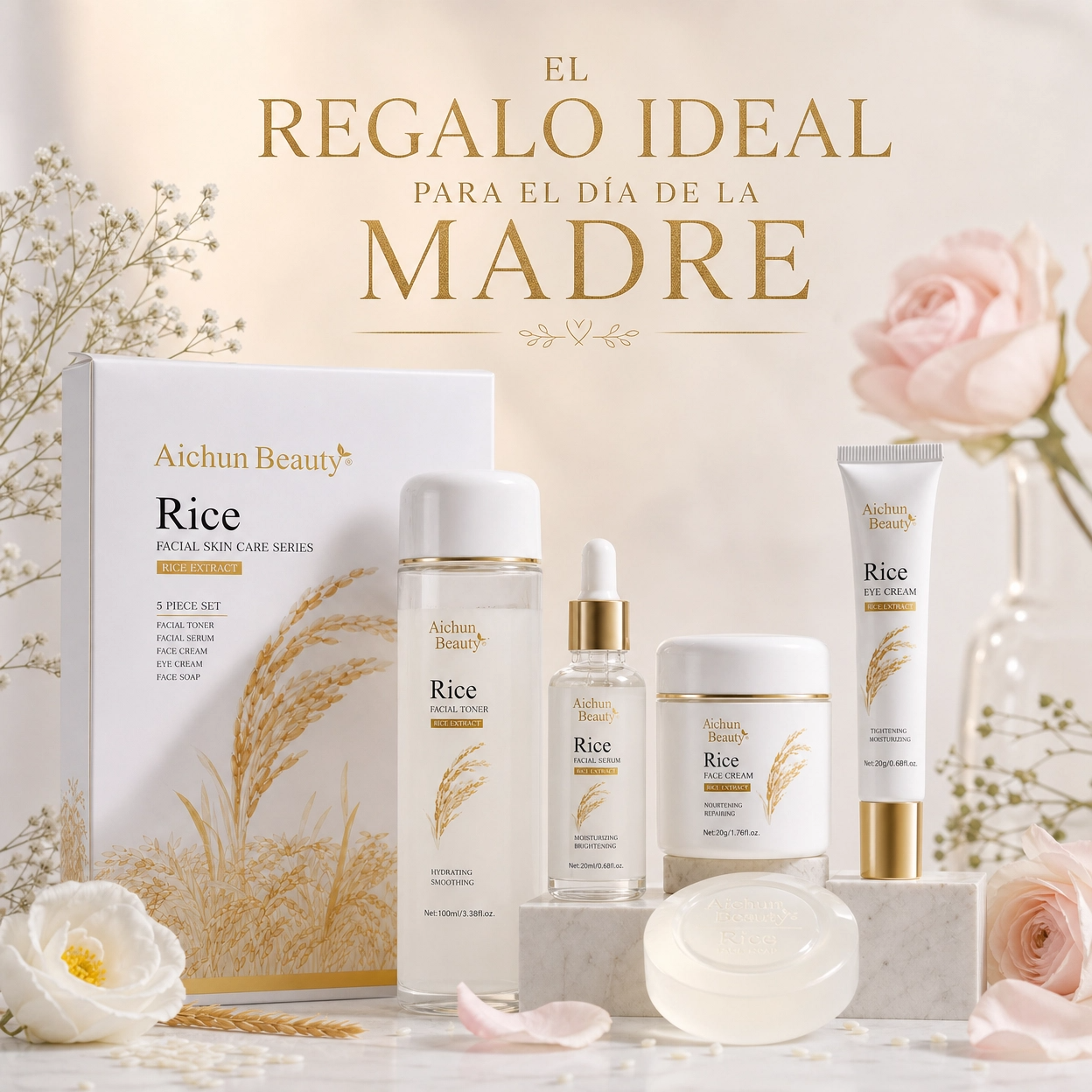 Kit  Facial Skincare De Arroz Coreano
