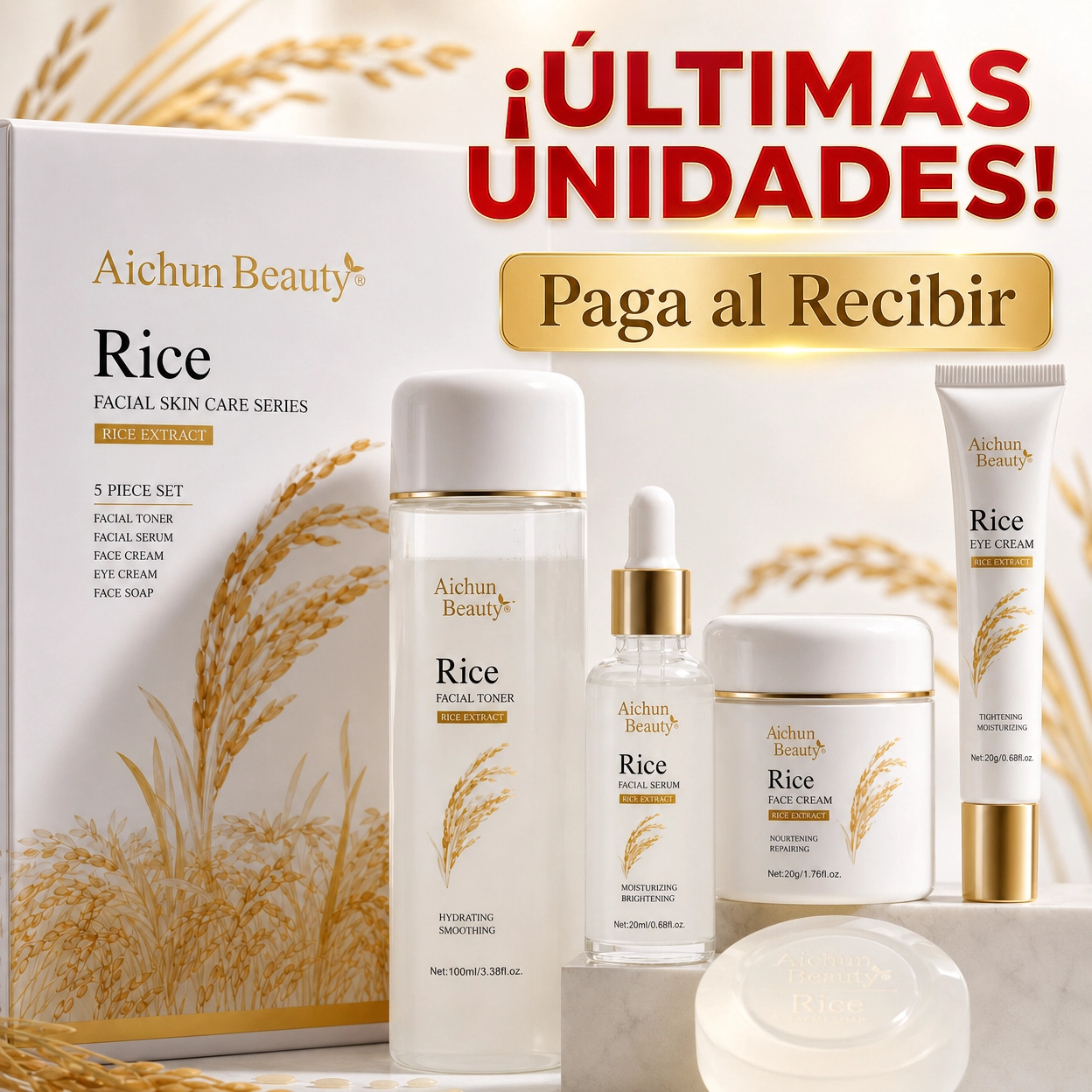 Kit  Facial Skincare De Arroz Coreano